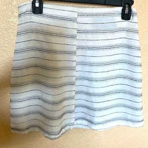 Reformation beige striped skirt . Size Small